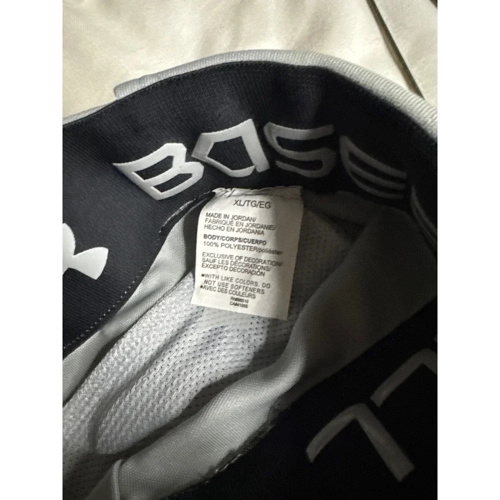 Under Armour Mens Gray Baseball Pants XL with Adidas Belt Tapered Elastic Cuff